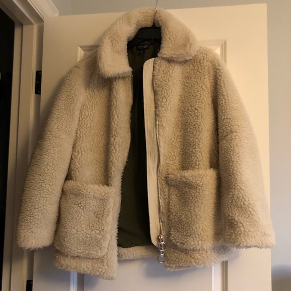 teddy bear jacket topshop